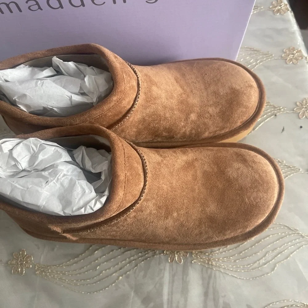 Madden Girl Tan Platform Ankle Boots